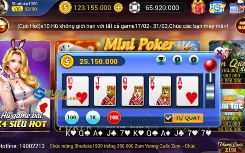 Cách chơi Mini Poker Splay