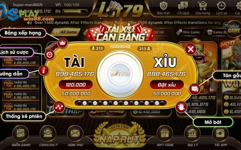 Mini game Tài Xỉu đổi thưởng